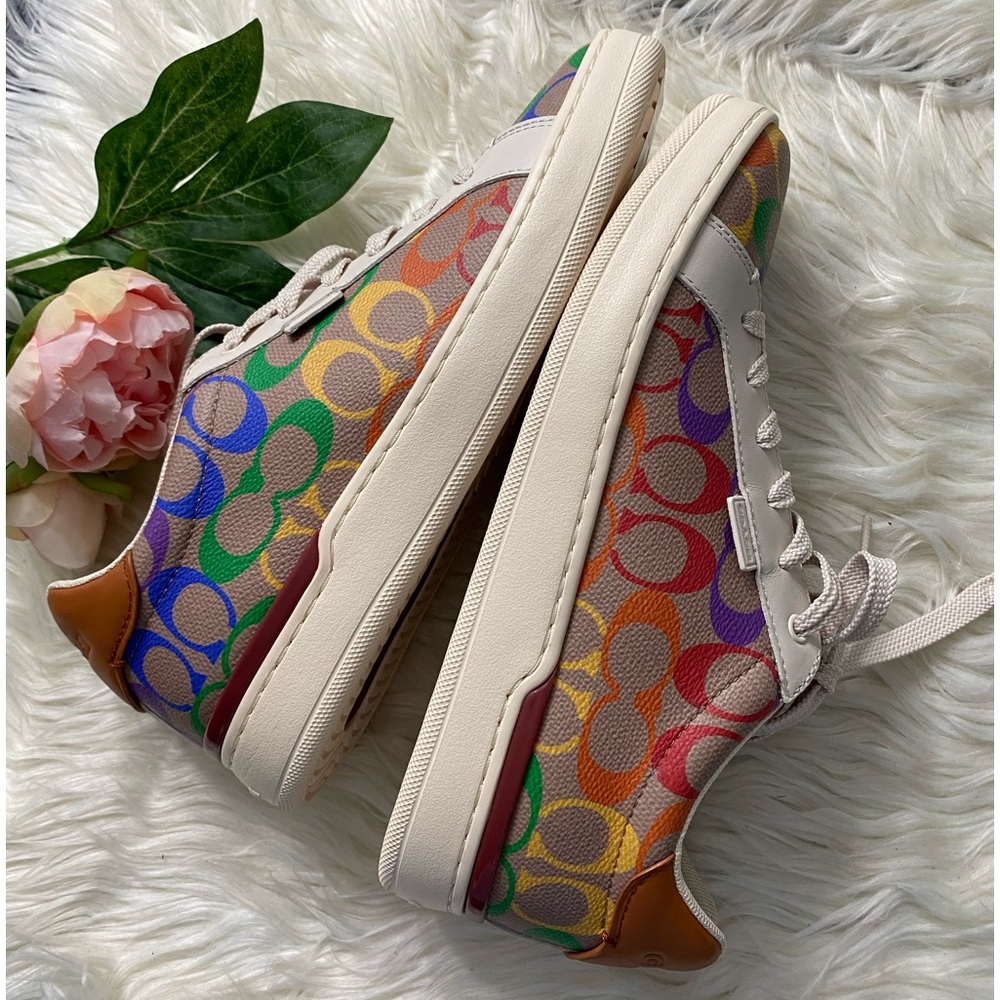COACH
Lowline Rainbow Coated Canvas Sneakers - Picture 10 of 13